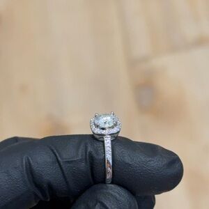 Real Moissanite s925Silver Engagement Ring fully adjustable